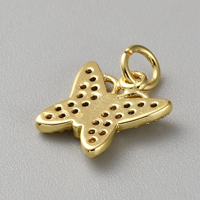 Brass Micro Pave Cubic Zirconia Charms KK-WH20001-13A-1