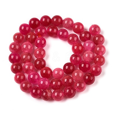 Dyed Natural White Jade Beads Strands G-T138-8mm-210-36-1