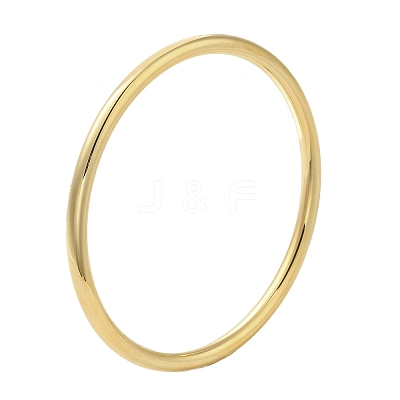 Ion Plating(IP) 304 Stainless Steel Simple Roung Ring Bangles for Women BJEW-F461-01F-G-1