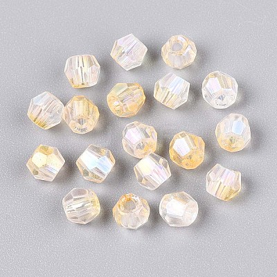 Transparent Spray Painted Glass Beads LS-EGLA-N018-4mm-09-1