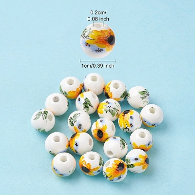 Handmade Porcelain Beads PORC-YW0001-07C-1