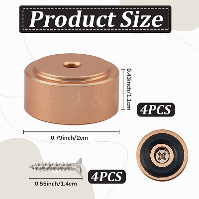 4Pcs Aluminum Furniture Pads FIND-CP0003-81KCG-1