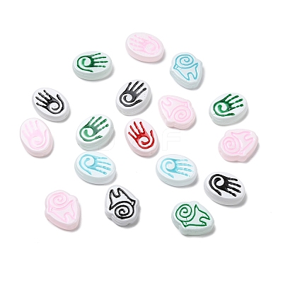 Baking Paint Glass Beads LAMP-Z017-02-1