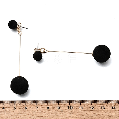 Iron Dangle Stud Earrings EJEW-D355-03G-01-1