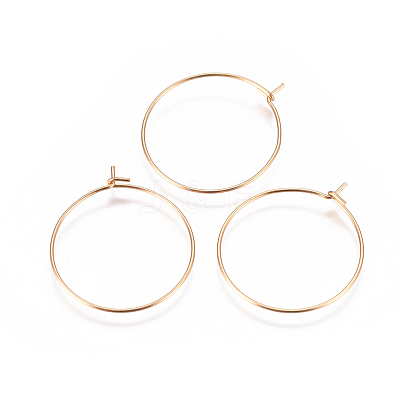304 Stainless Steel Hoop Earrings Findings STAS-I120-60B-G-1