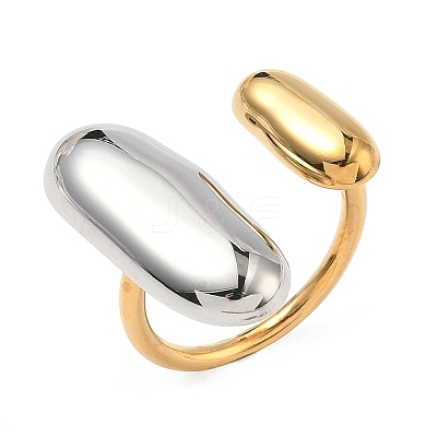 304 Stainless Steel Cuff Open Rings for Women RJEW-B158-02GP-01-1