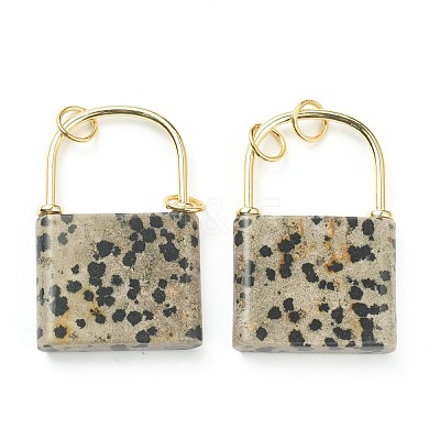 Natural Dalmatian Jasper Pendants G-B012-16G-04-1