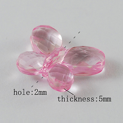 Transparent Acrylic Beads TACR-R13-4-1