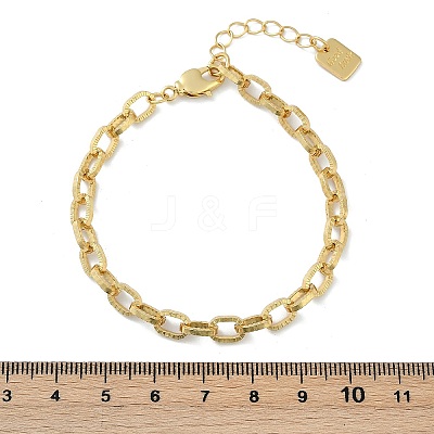 Brass Cable Chain Bracelets BJEW-H537-13G-1