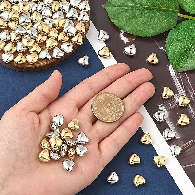 120Pcs 2 Colors CCB Plastic Beads CCB-YW0001-58-1