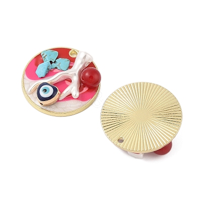 Rack Plating Alloy Enamel Pendants FIND-Z062-01G-04-1