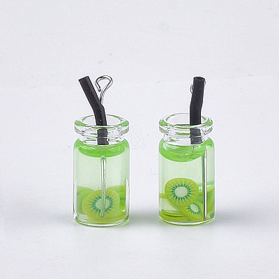 Glass Bottle Pendants LS-X-CRES-N017-06F-1