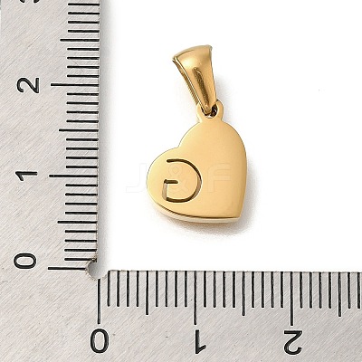 304 Stainless Steel Heart Pendants with Rhinestone STAS-Z103-01G-07-1