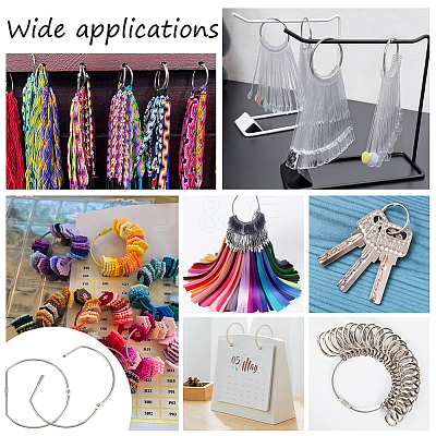 Iron Loose Leaf Book Binder Hinged Rings DIY-WH0723-097P-1