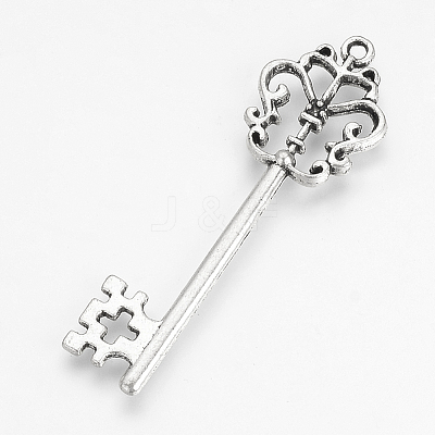 Tibetan Style Alloy Big Pendants TIBEP-Q064-76AS-RS-1