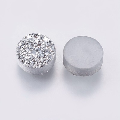Imitation Druzy Gemstone Resin Cabochons RESI-E012-02K-1