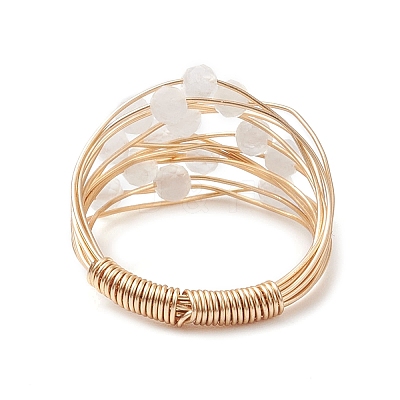 Natural Rainbow Moonstone Finger Rings RJEW-TA00221-03-1