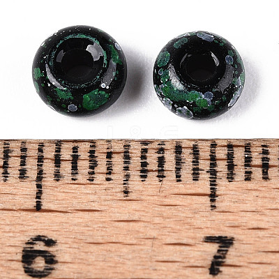 3/0 Baking Paint Glass Beads GLAA-G118-02H-1