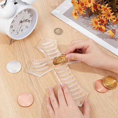 Acrylic Coin Base Display Holder ODIS-WH0078-05A-1