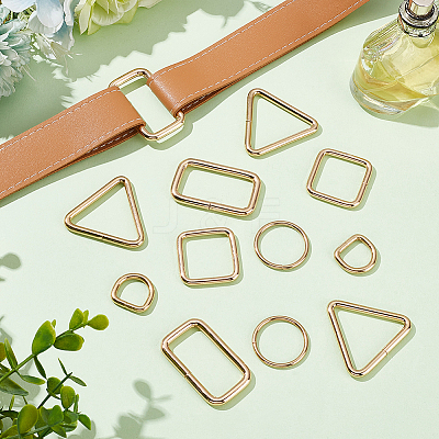 50Pcs 5 Style Iron Buckle Clasps IFIN-WR0001-12-1