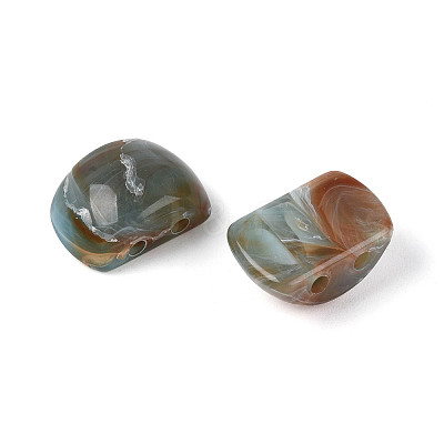 Two Tone Opaque Acrylic Beads OACR-N157-02-1