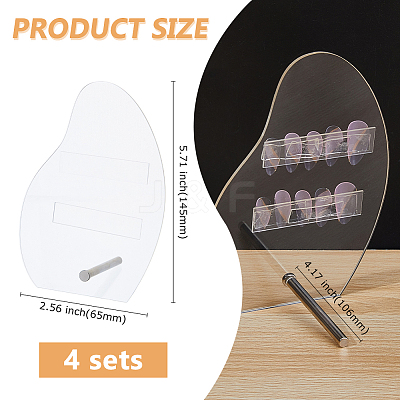 4 Sets Acrylic Nail Art Display Board ODIS-DC0001-06-1