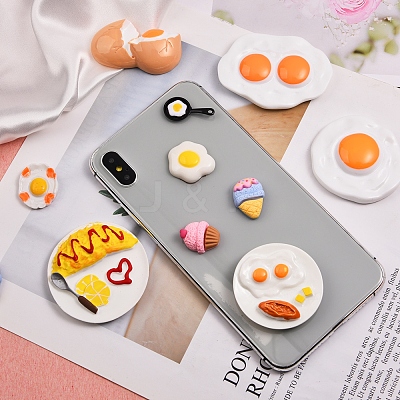 10Pcs 10 Style Fried Egg Pendants for DIY Jewelry Making Finding Kit DIY-SZ0005-84-1