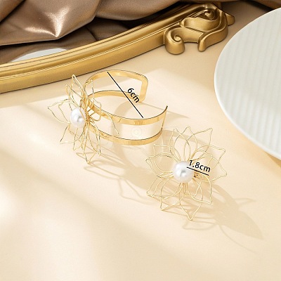 Hollow Flower Iron Cuff Bangles & Rings Sets FS-WGA02DC-01-1