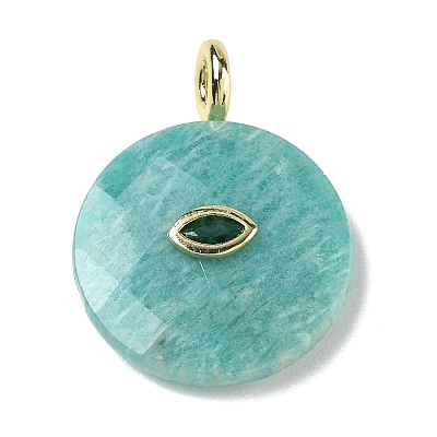 Natural Amazonite Faceted Pendants G-A287-02G-15-1