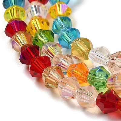 Transparent Electroplate Glass Beads Strands EGLA-A039-T2mm-L29-1