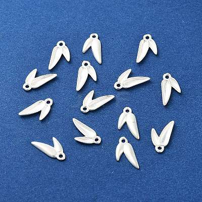 925 Sterling Silver Leaf Charms LS-STER-H112-01-1