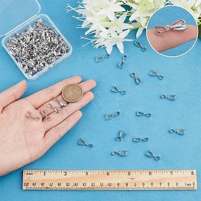 120Pcs Brass Ice Pick Pinch Bails FIND-SC0003-01P-1