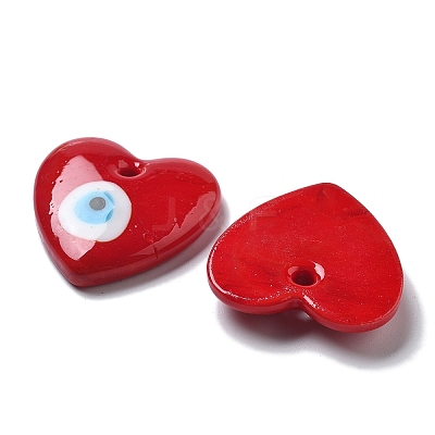 Handmade Evil Eye Lampwork Pendants LAMP-F035-11B-1