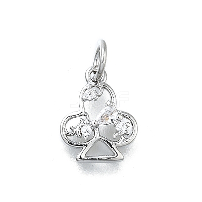 Brass Micro Pave Cubic Zirconia Pendants KK-K400-46P-1