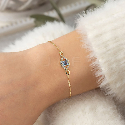 925 Sterling Silver Eye Link Bracelet for Women STER-M116-11G-1