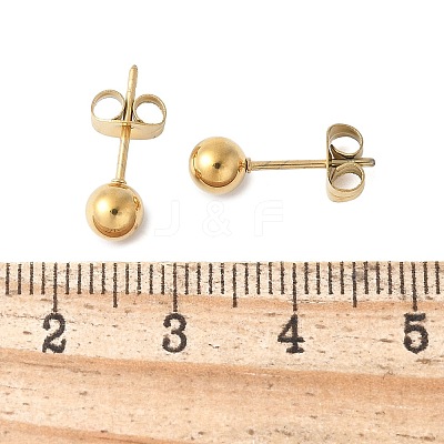 304 Stainless Steel Stud Earrings for Women X-EJEW-E603-06A-G-1