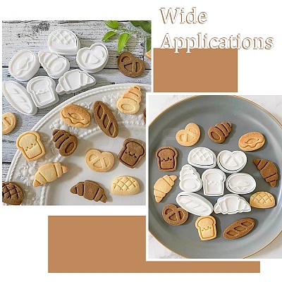 7 Pcs 7 Styles Toast Biscuit Polymer Clay Cutters Kit ST-CJ0043-096-1