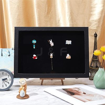 Wood Pin Display Case CON-WH0084-31-1