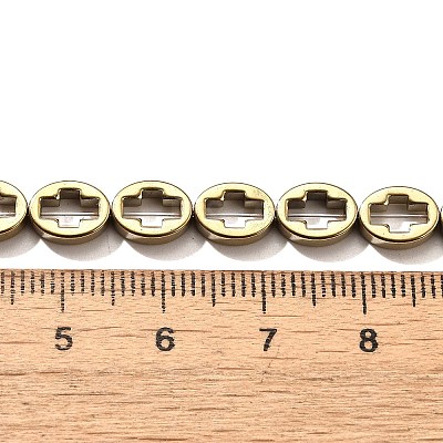 Electroplated Synthetic Non-magnetic Hematite Beads Strands G-L613-Z01-01F-1