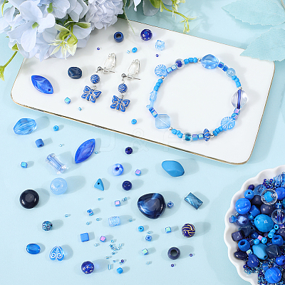 100G 5 Styles Acrylic Beads OACR-SC0001-72C-1