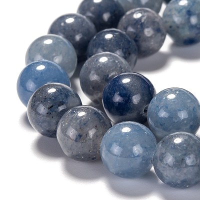 Dyed & Heated Natural Blue Aventurine Beads Strands G-F380-8mm-1