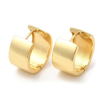 Rack Plating Brass Plain Thick Hoop Earrings EJEW-R152-03G-1