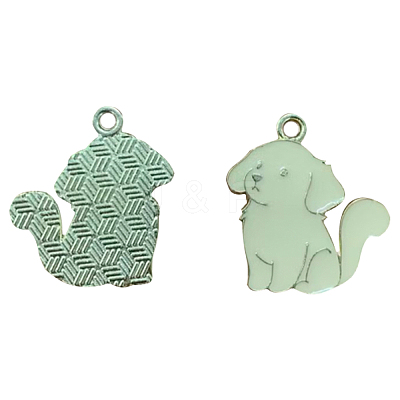 Golden Plated Alloy Enamel Pendants ENAM-L049-01G-03-1