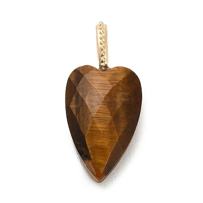Natural Tiger Eye Pendants G-C290-01E-1
