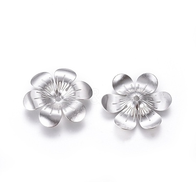 Non-Tarnish 6-Petal 316 Surgical Stainless Steel Bead Caps STAS-G196-01P-1