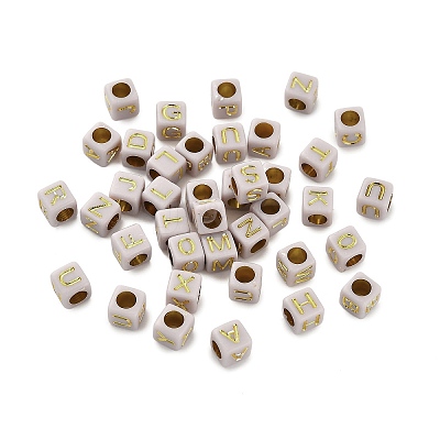 Opaque Acrylic Beads OACR-H046-01D-1