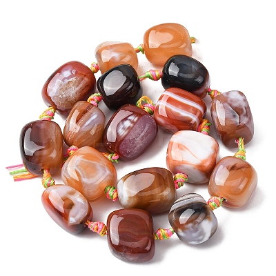 Natural Fire Crackle Agate Beads Strands G-P605-C01-01-1