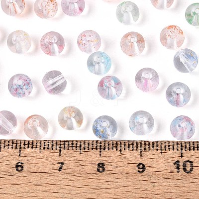 Baking Paint Transparent Glass Beads DGLA-T004-08L-1