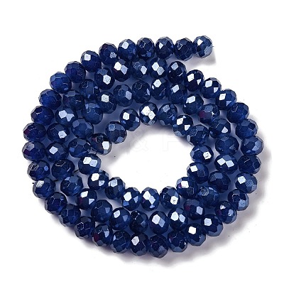 Baking Electroplate Glass Beads Strands LS-DGLA-A039-J6MM-B04-1