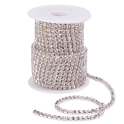 Brass Rhinestone Strass Chains CHC-T001-SS18-01S-1